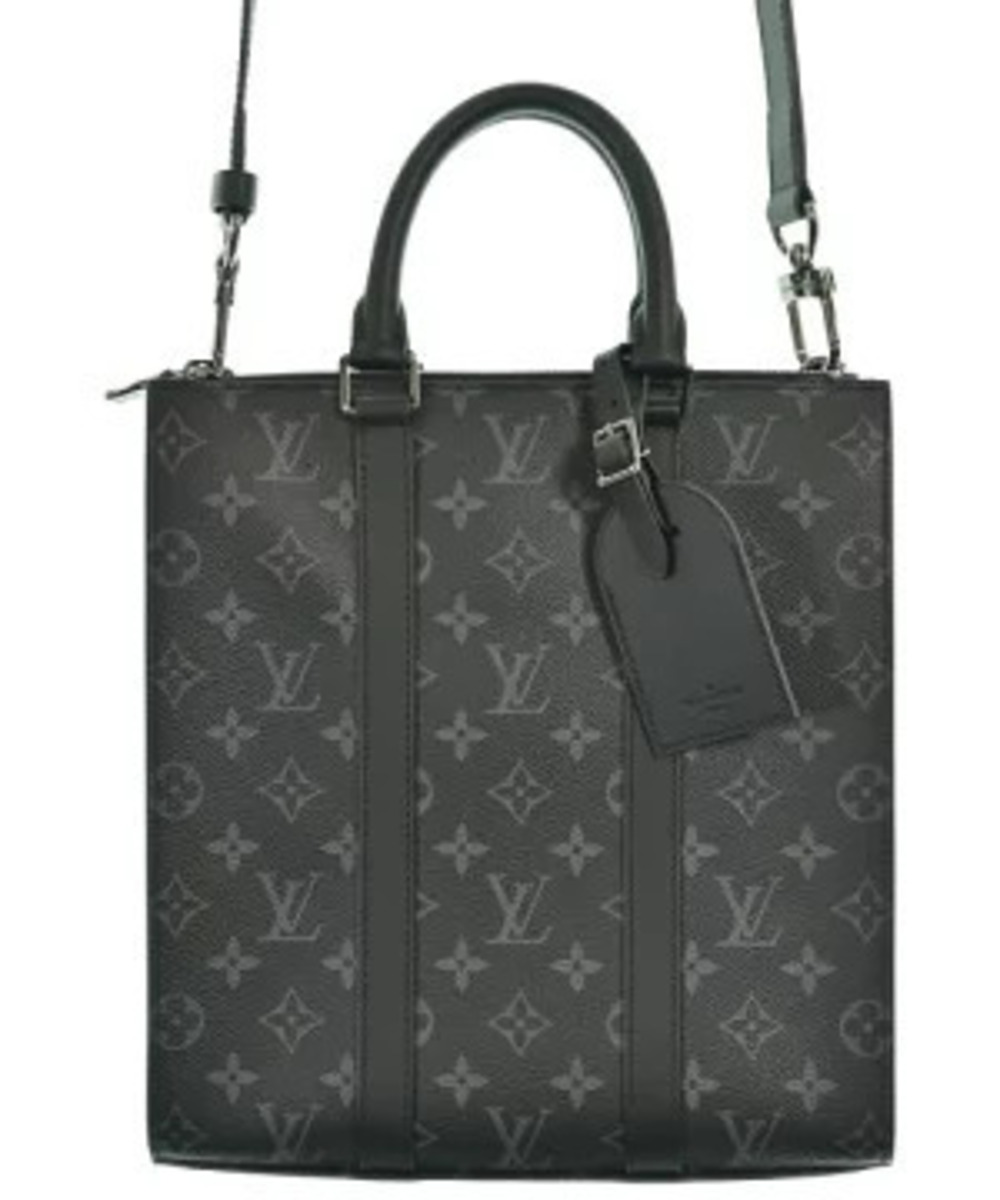 Louis Vuitton Sac Plat Cross bag black Monogram Eclipse black leather